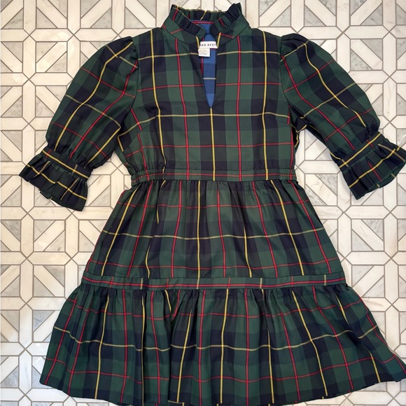 Gretchen Scott Designs Navy Plaid Long Sleeve Dress - Picture 5 of 7